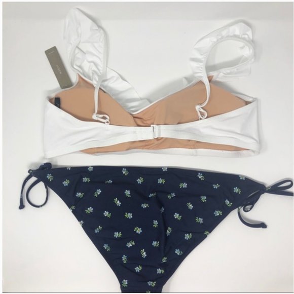 J. Crew Ruffle String Bikini, Tiny Bouquet Floral - Picture 5 of 5